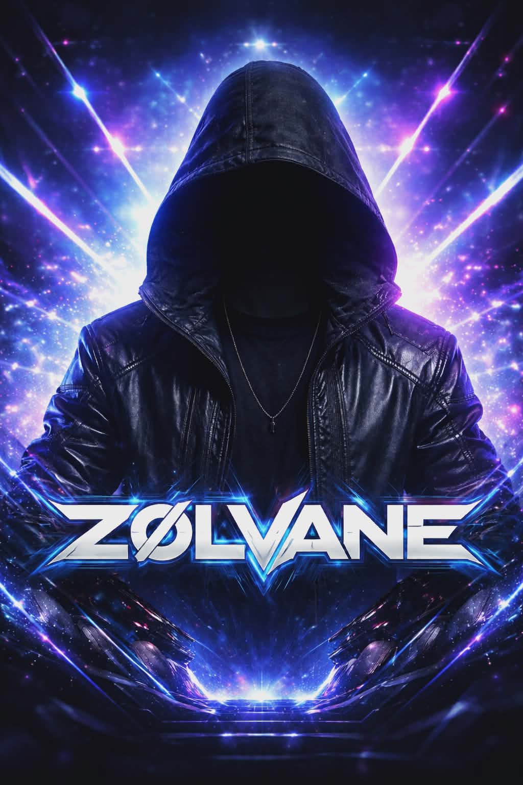 DJ ZØLVANE portrait in cool low light